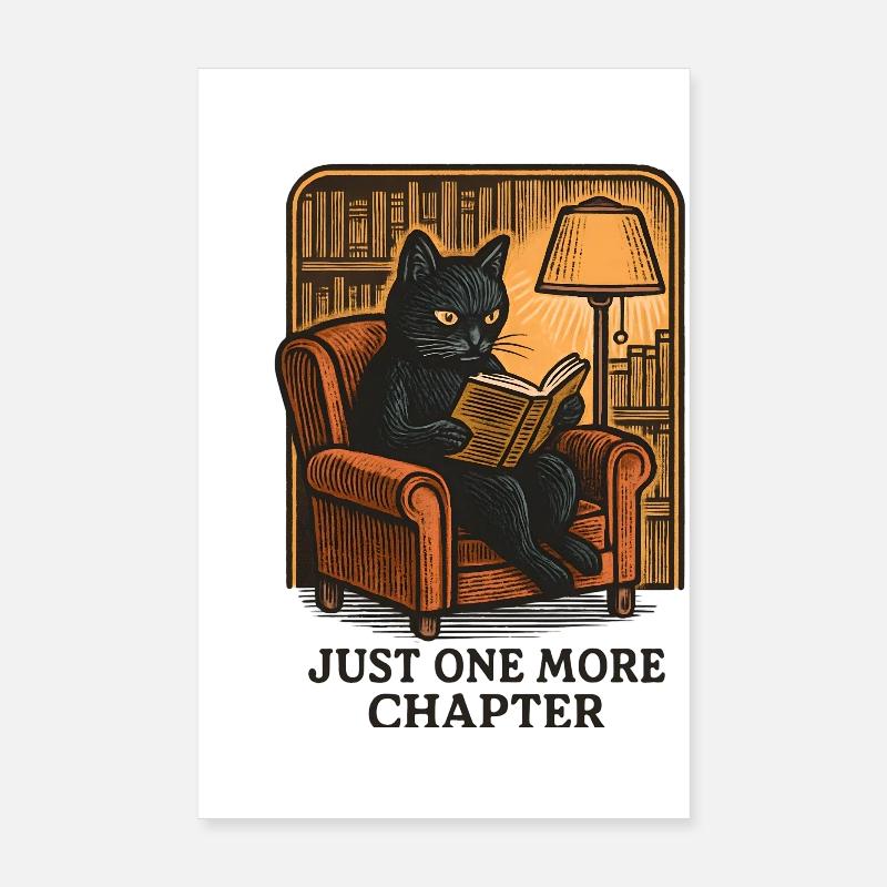 Noch Ein Kapitel Katzenlese Poster 20x30 cm