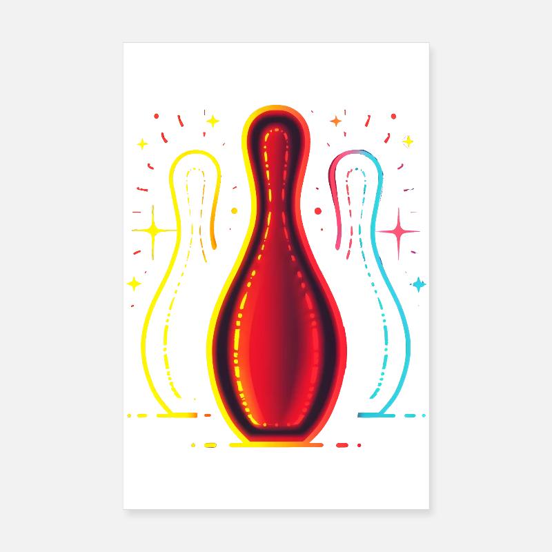 Vintage Bowling Poster 20 x 30 cm