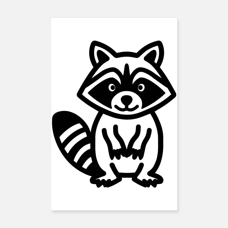 Waschbär Poster 20x30 cm