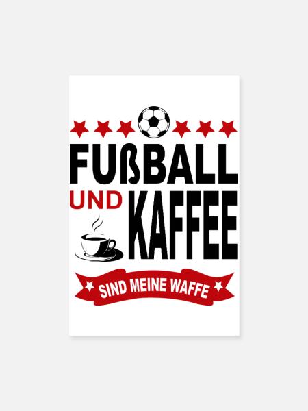 Fußball Fußballspieler Sport Verein - Poster 20x30 cm - Weiß - Vorne