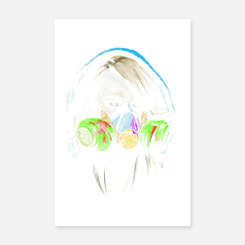 graffiti - Poster 20 x 30 cm - blanc