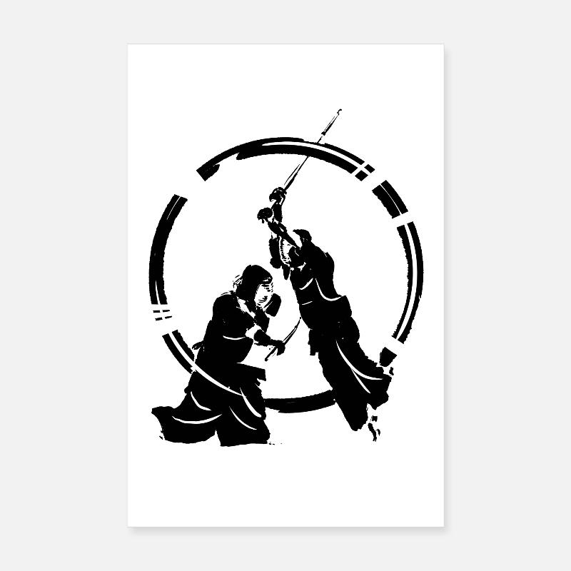 kendo - Poster 20 x 30 cm - blanc