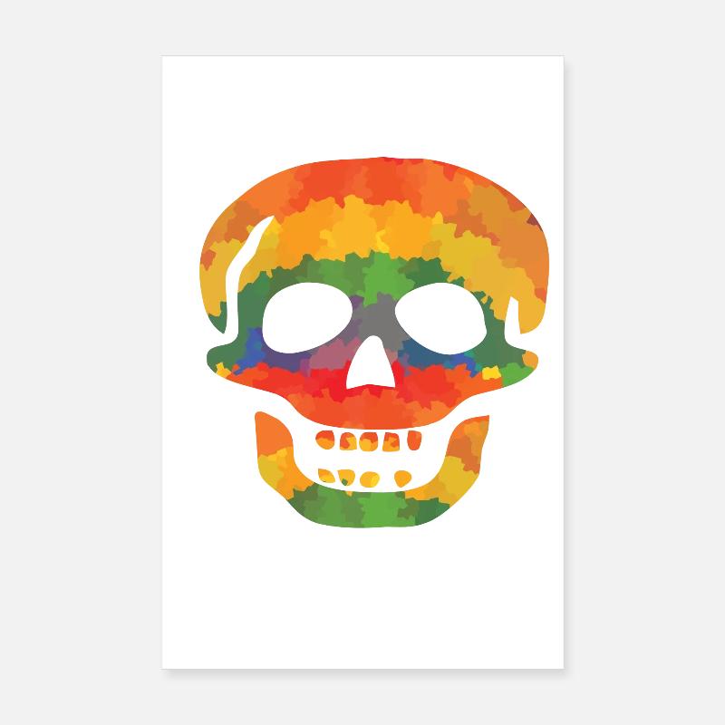 Coloured skull Poster 8" x 12" (20x30 cm)