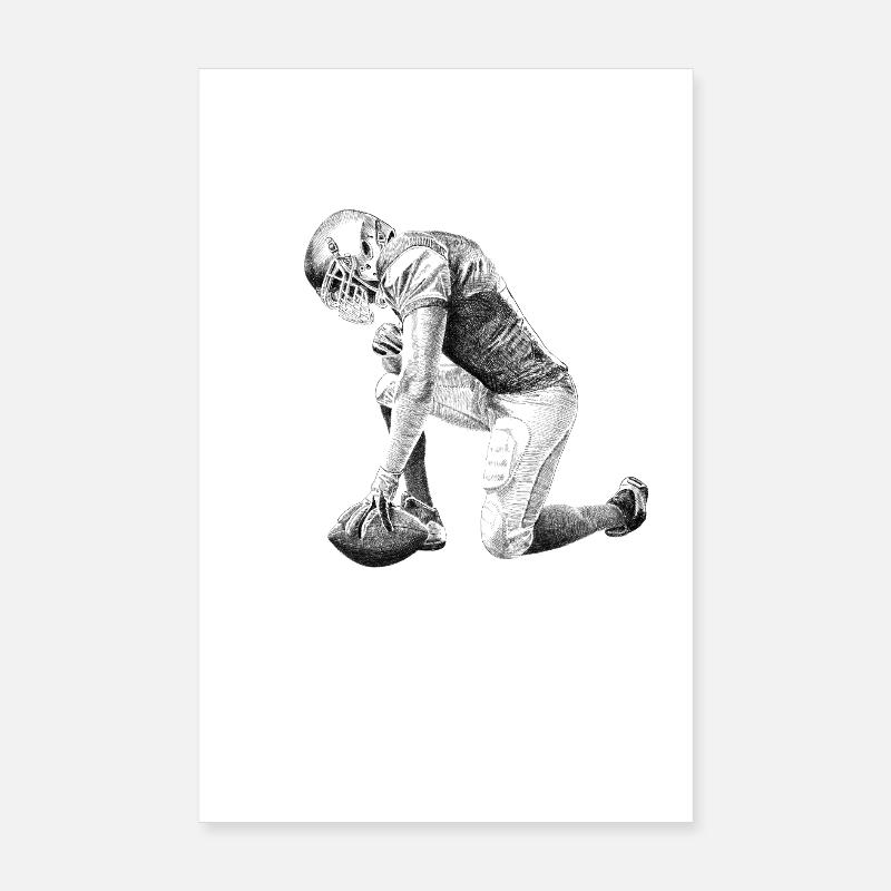 American football Poster 8" x 12" (20x30 cm)