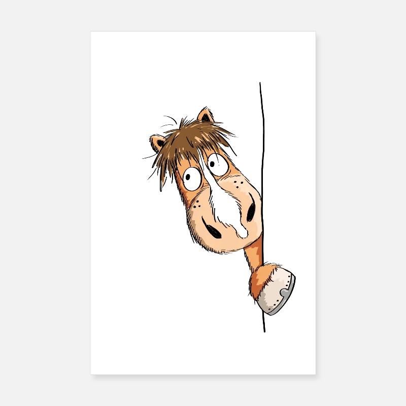 Curious horse Poster 8" x 12" (20x30 cm)