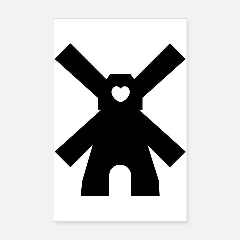 moulin à vent Poster 20 x 30 cm