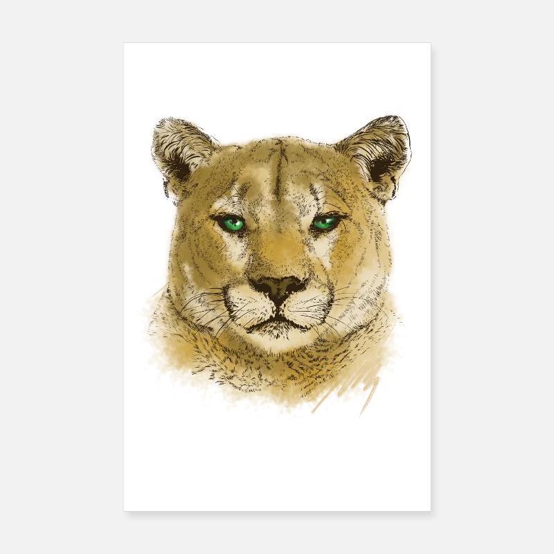 wildkatze Poster 20x30 cm