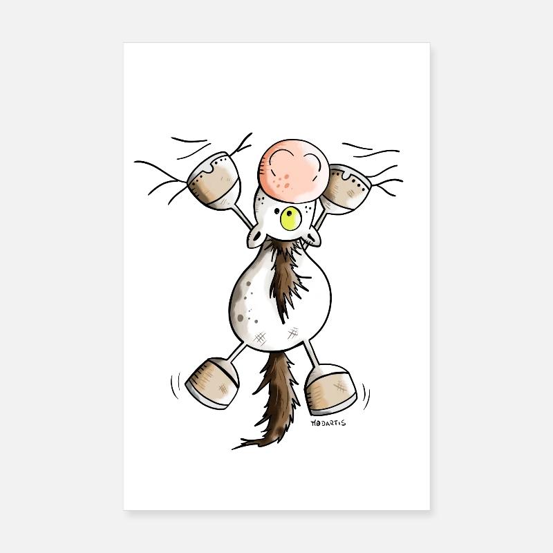 Pferdchen hängt ab Poster 20x30 cm
