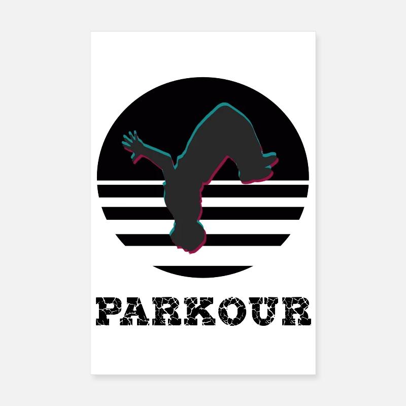 Parkour - Poster 20 x 30 cm - blanc