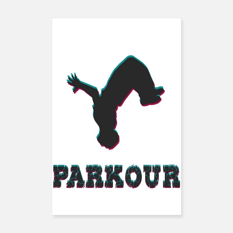 Parkour - Poster 20x30 cm - Weiß