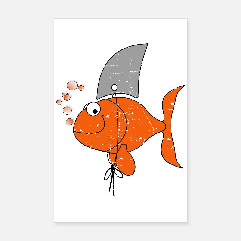 Funny fish Poster 8" x 12" (20x30 cm)