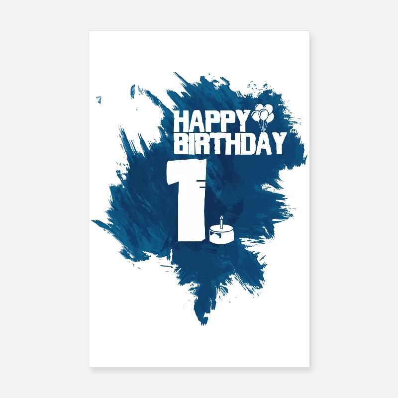 Joyeux anniversaire - 1 an Poster 20 x 30 cm