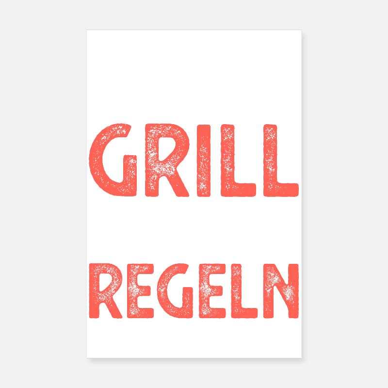 Grill Grillen Poster 20x30 cm