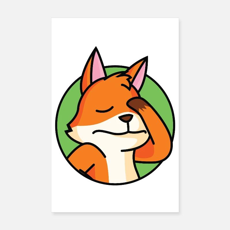 Facepalm Fuchs Poster 20x30 cm