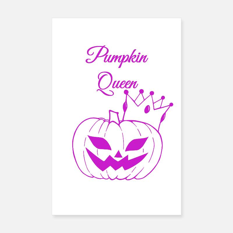 Pumpkin Queen Halloween Design Poster 8" x 12" (20x30 cm)