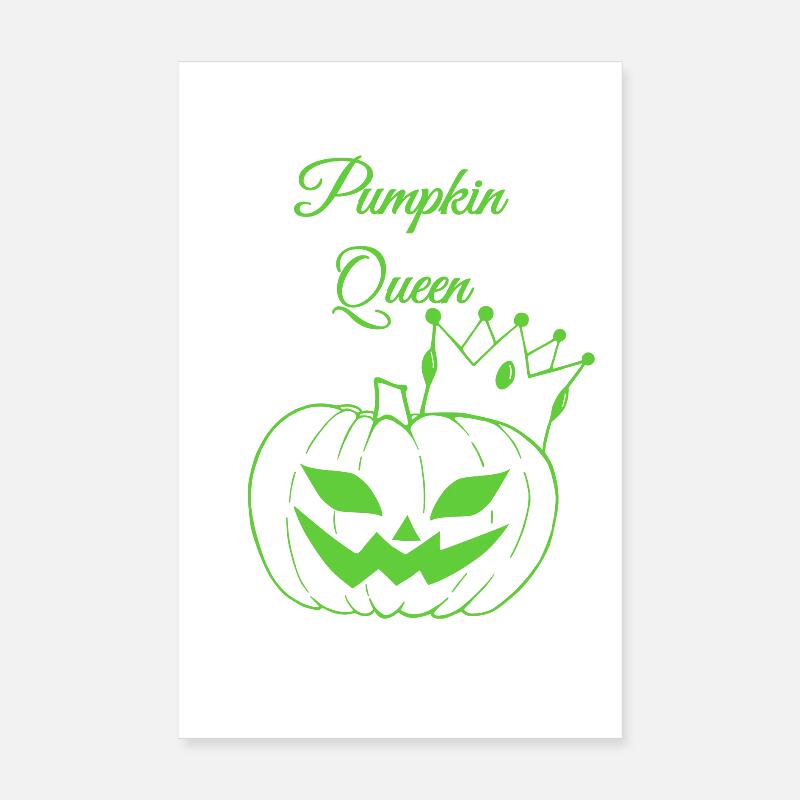 Pumpkin Queen Halloween Design Poster 8" x 12" (20x30 cm)