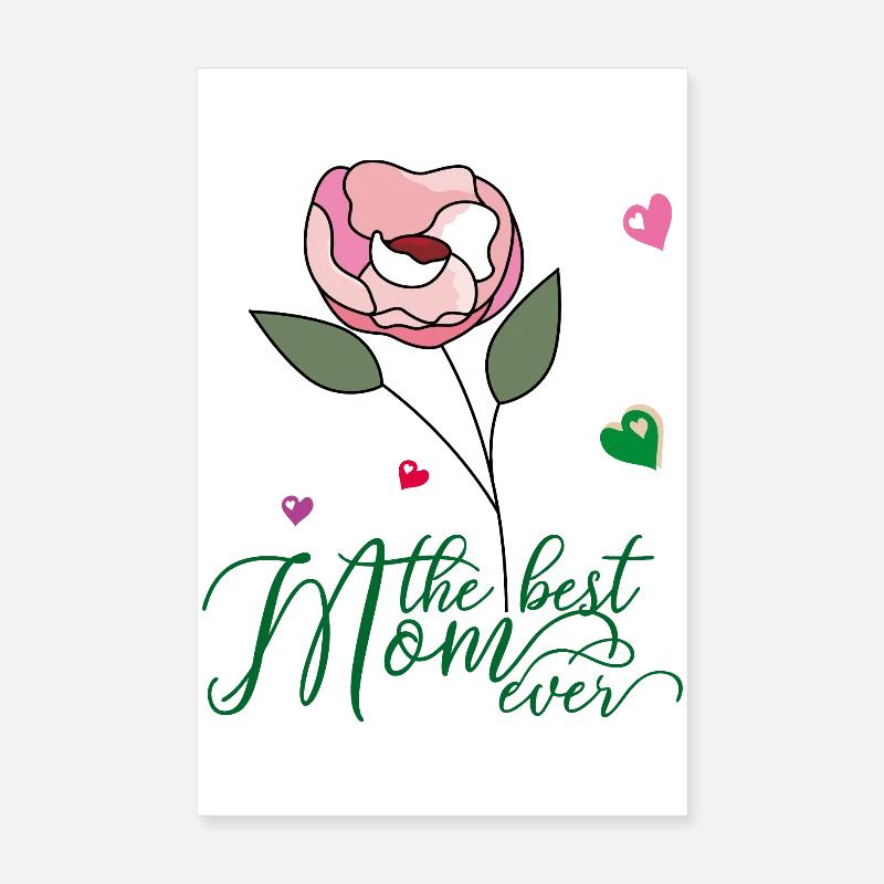 Fête des mères, Rose Poster 20 x 30 cm