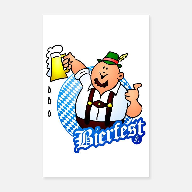 Bierfest Traditionelles Bierfest-Design Poster 20x30 cm
