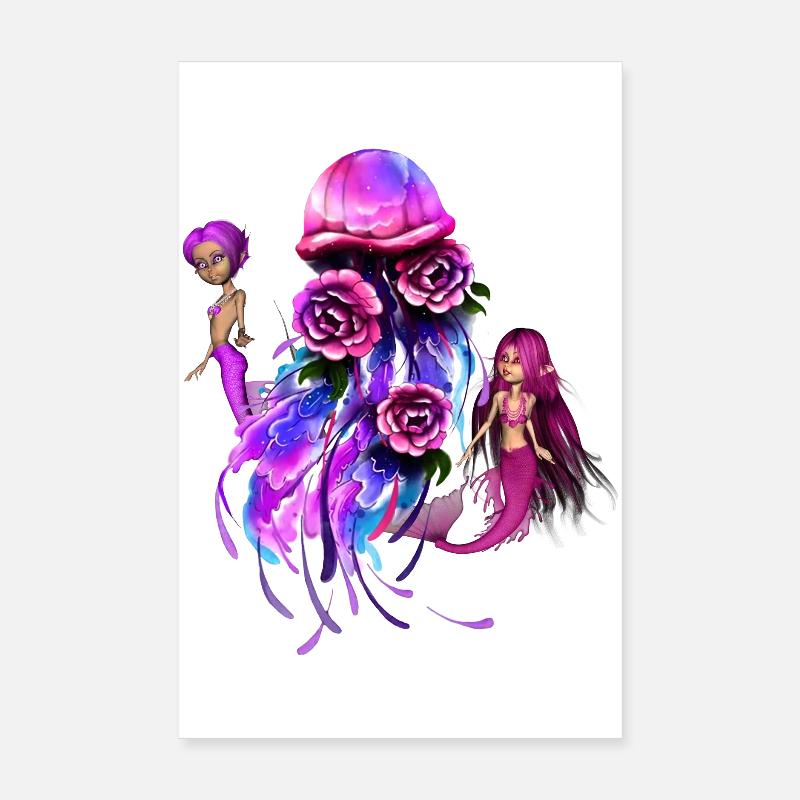 Méduses Les merveilles sous-marines Poster 20 x 30 cm