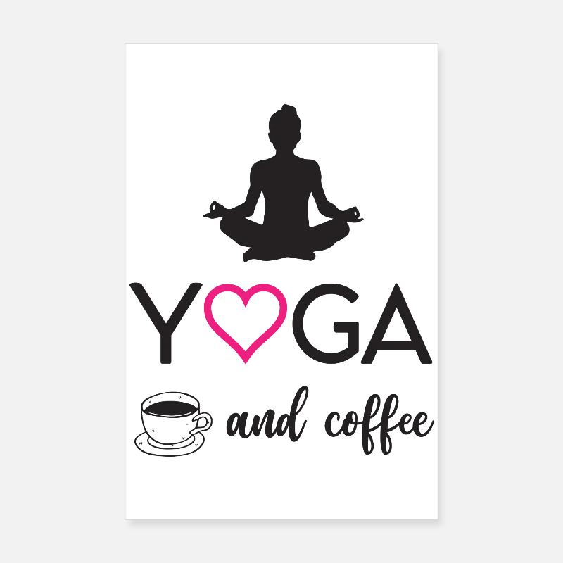 Yoga et café Poster 20 x 30 cm