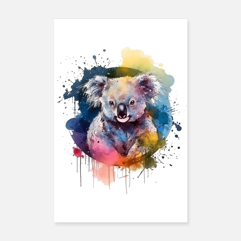 Koala coloré Poster 20 x 30 cm