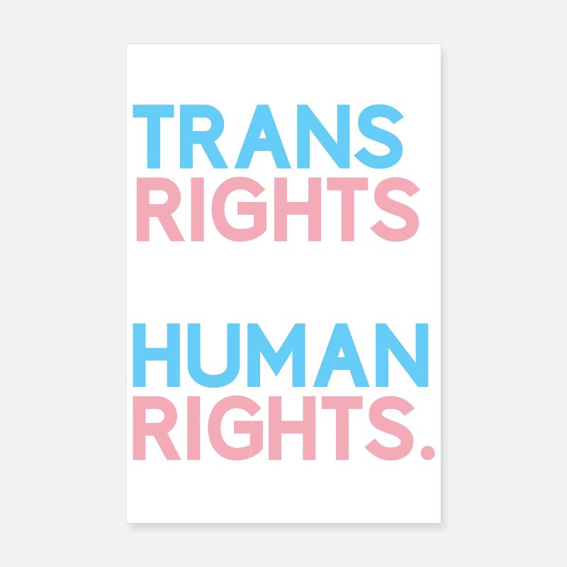 Pride Month LGBT - Trans Rights Are Human Rights Poster 8" x 12" (20x30 cm)
