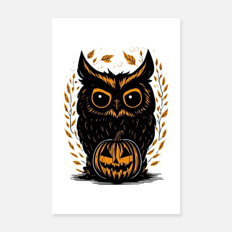 Halloween-Eule Poster 20x30 cm