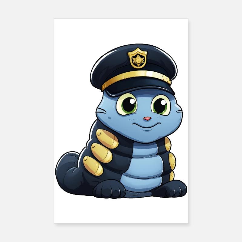 Chenille de police Poster 20 x 30 cm