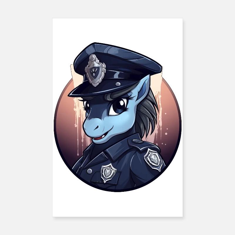 Police des poneys Poster 20 x 30 cm