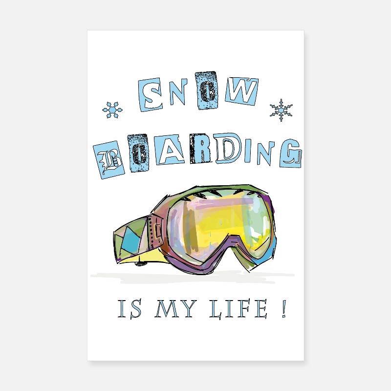 Wintersport, Snowboarding Poster 20x30 cm