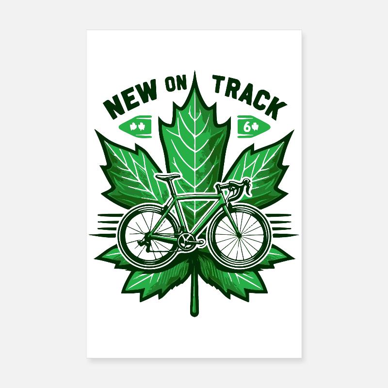 Conception du logo Cycling Leaf Poster 20 x 30 cm
