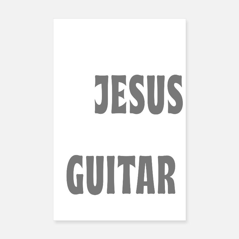 Ce garçon joue de Jésus et de la guitare Poster 20 x 30 cm