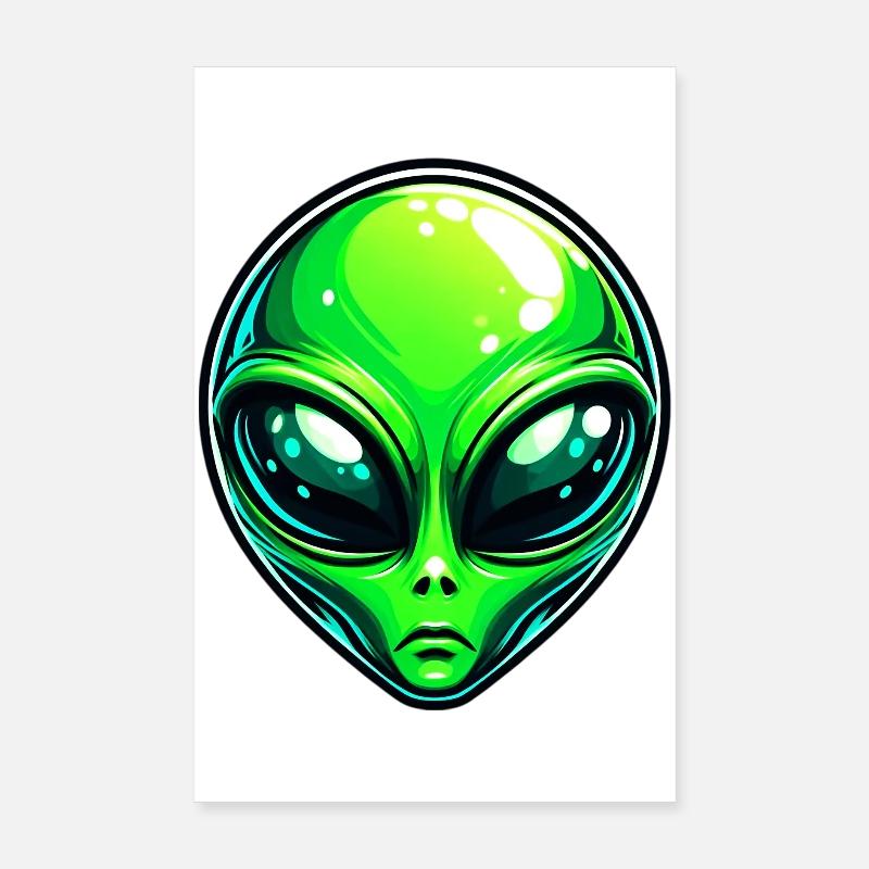 Alien extraterrestre martien Poster 20 x 30 cm