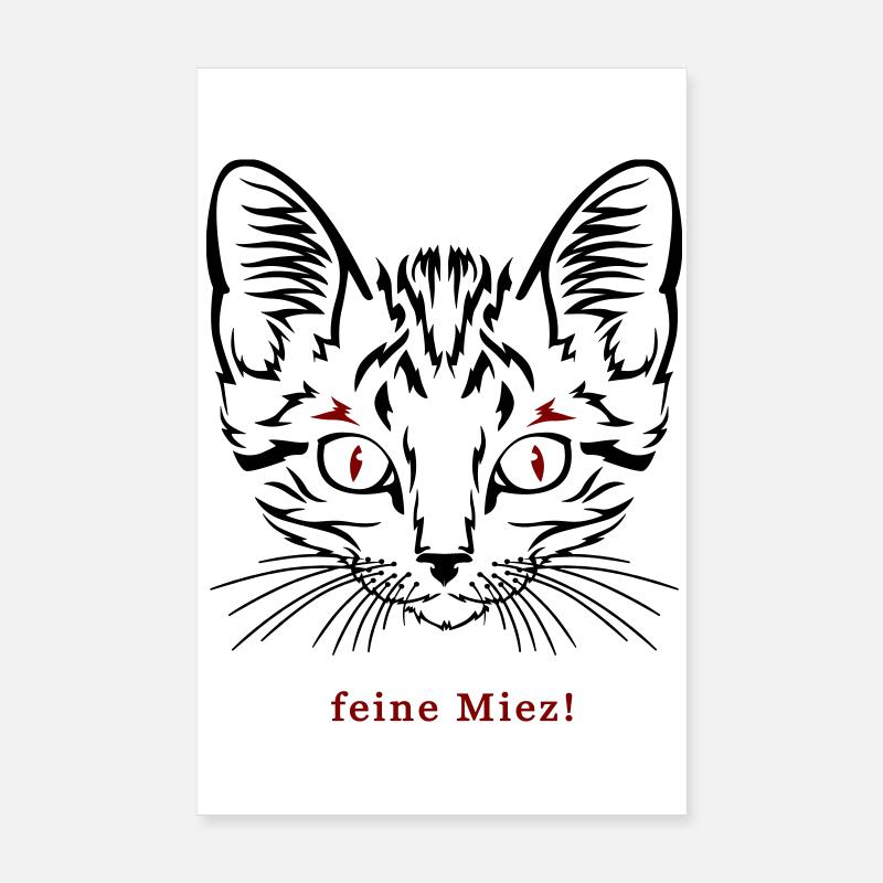 Chat, minou fin Poster 20 x 30 cm