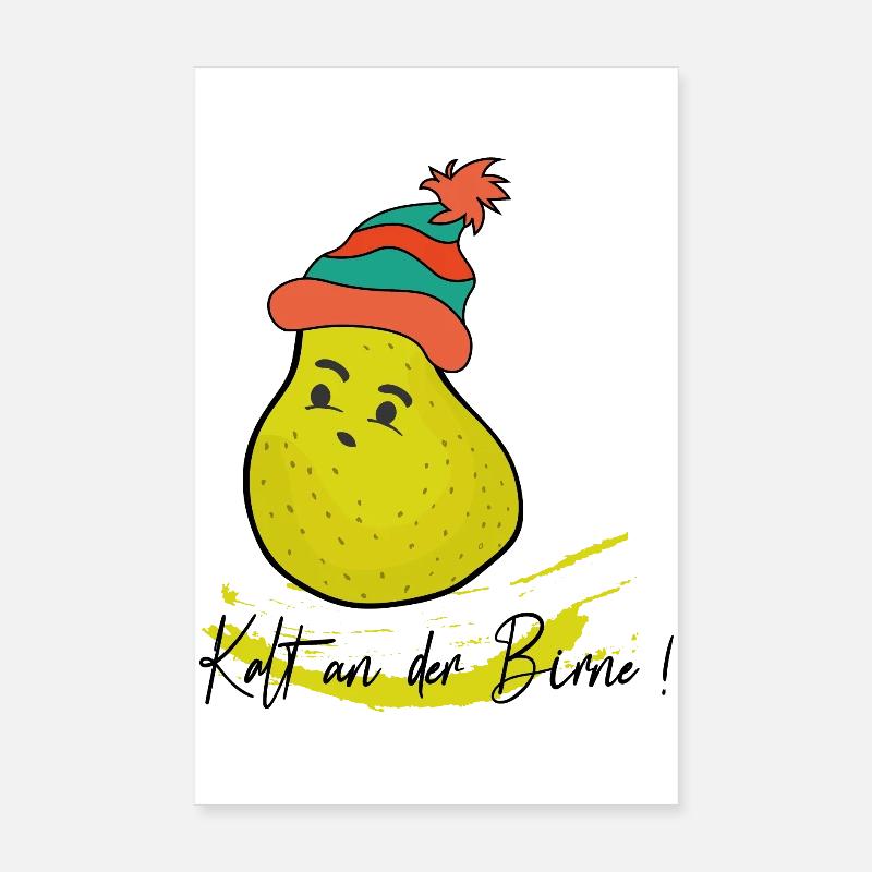 Pear with cap Poster 8" x 12" (20x30 cm)