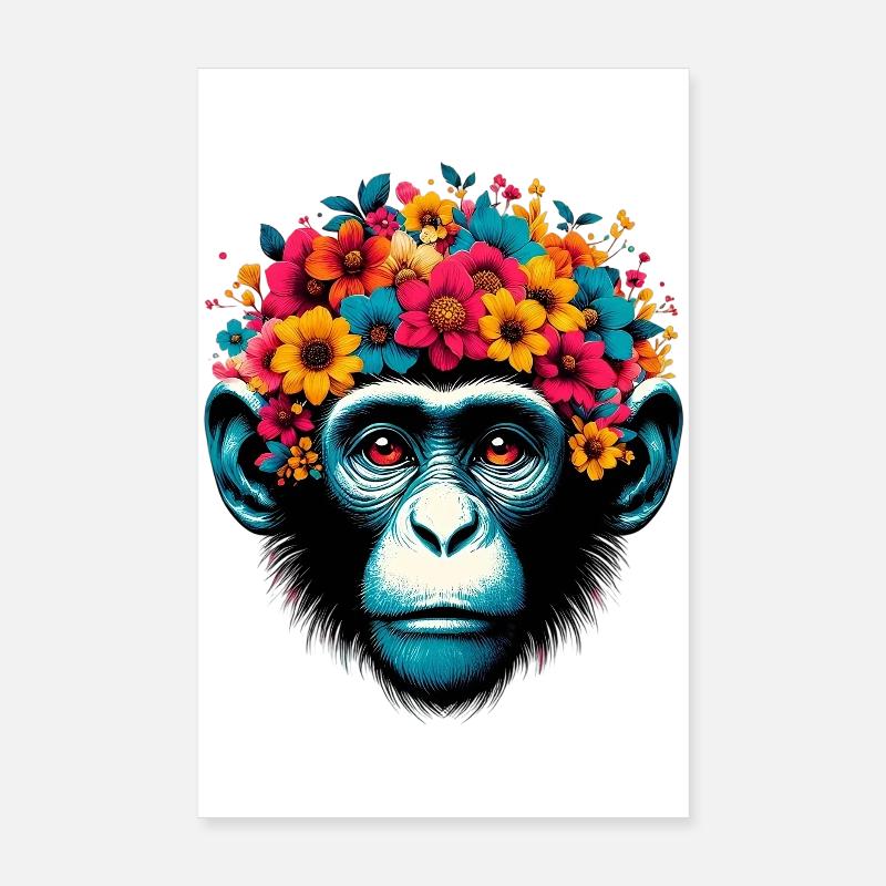 Monkey Poster 8" x 12" (20x30 cm)