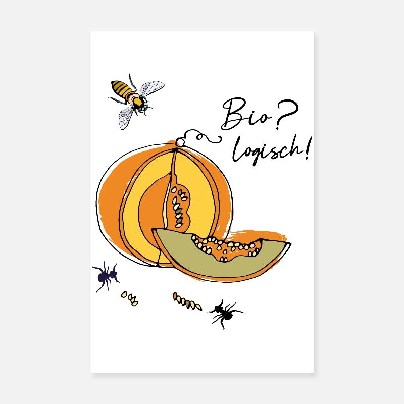 Biologiste, Citrouille, Fourmis Poster 20 x 30 cm