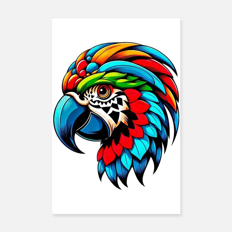 Harlekin Papagei Poster 20x30 cm