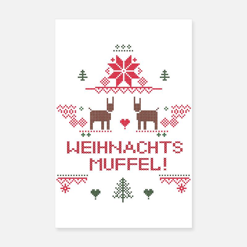 Grognement de Noël Poster 20 x 30 cm