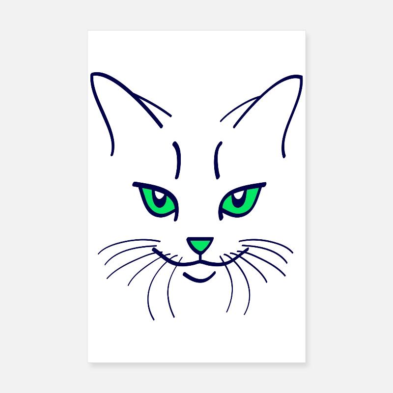 42 Couleur chat Poster 20 x 30 cm