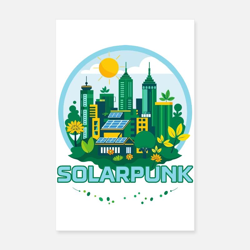 Solarpunk Poster 20x30 cm