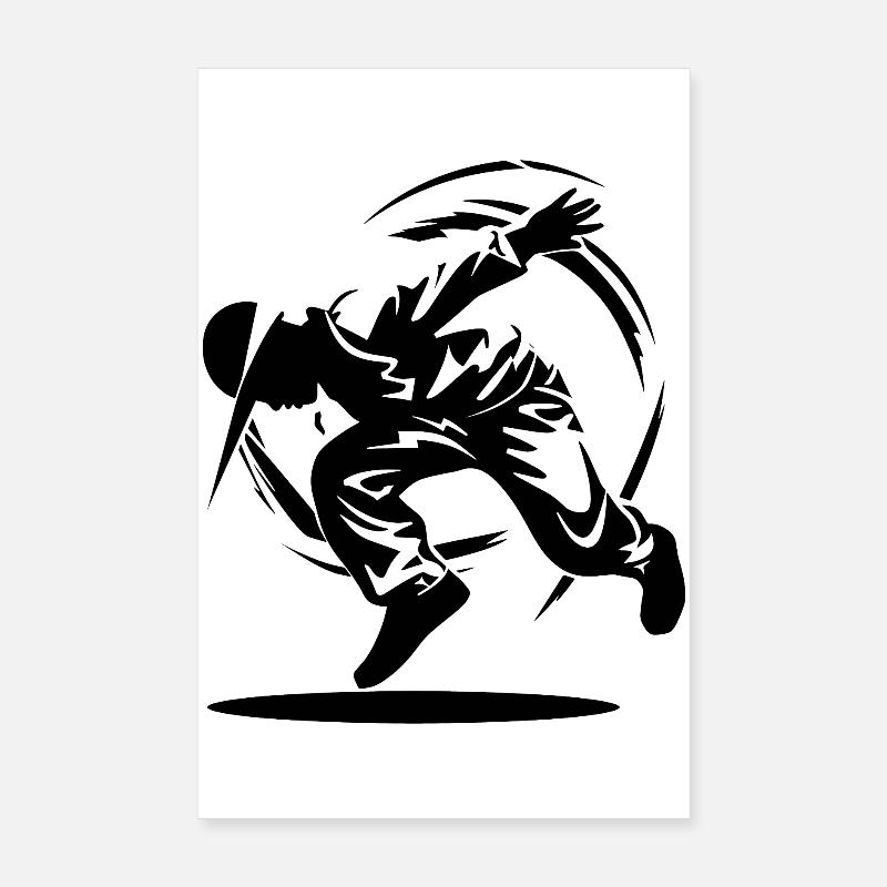 B-Boy Zeichnung Poster 20x30 cm