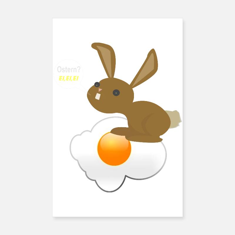 Bunny Easter Egg Egg Egg Poster 8" x 12" (20x30 cm)