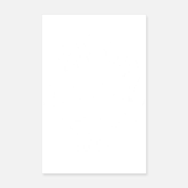 Crâne enflammé blanc Poster 20 x 30 cm