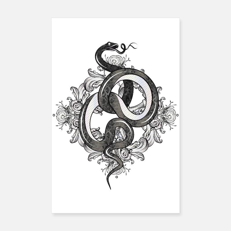 Mystical Snake Ornament – Elegant & Powerful Poster 8" x 12" (20x30 cm)