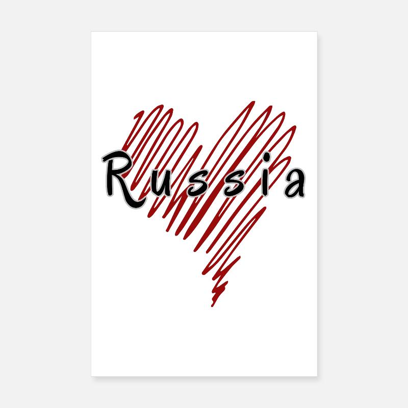 J’aime la Russie, cœur la Russie Poster 20 x 30 cm