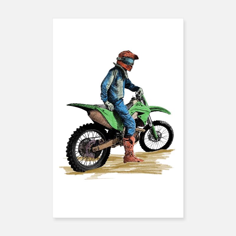 Moto de cross Poster 20 x 30 cm