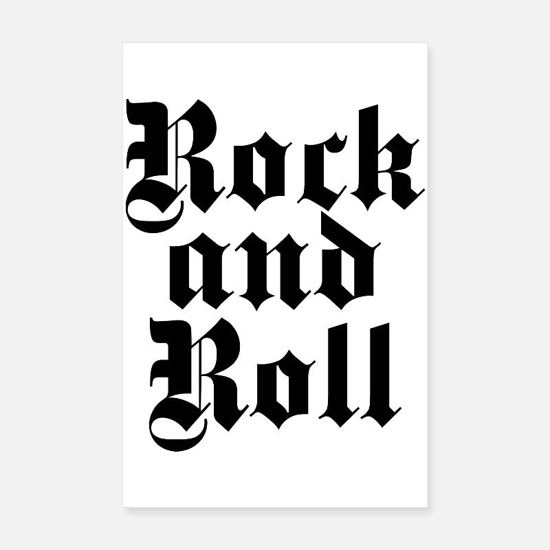 Rock'n'Roll GPTHIC Logo-Design. Poster 20x30 cm
