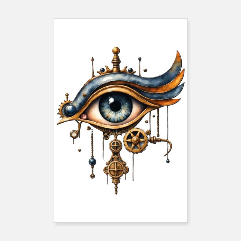 Steampunk mechanical eye Poster 8" x 12" (20x30 cm)