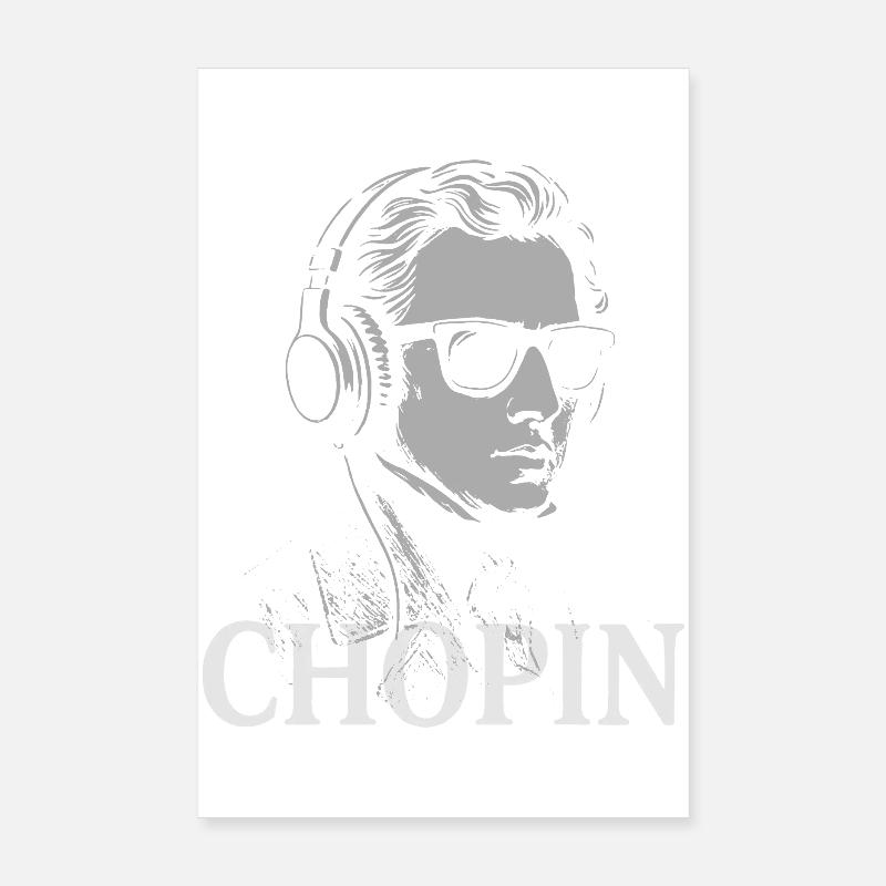 Portrait vibrant de Chopin Poster 20 x 30 cm